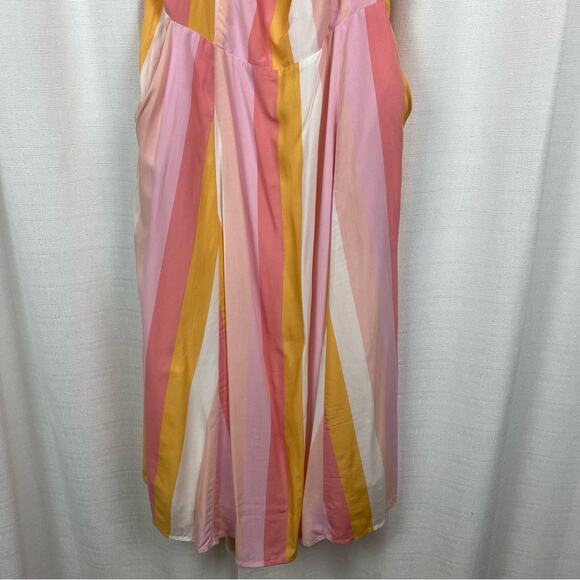 ModCloth x Collectif Sandy-Lynn Peachy Stripe Dress Sz.14 - Picture 6 of 16